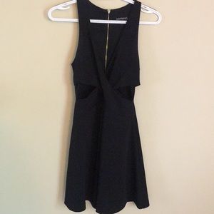 Black flare dress